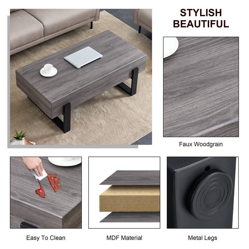 Texture Sticker Mdf Coffee Table. Texture Sticker Metal Leg Spray Coating,Mdf Coffee Table