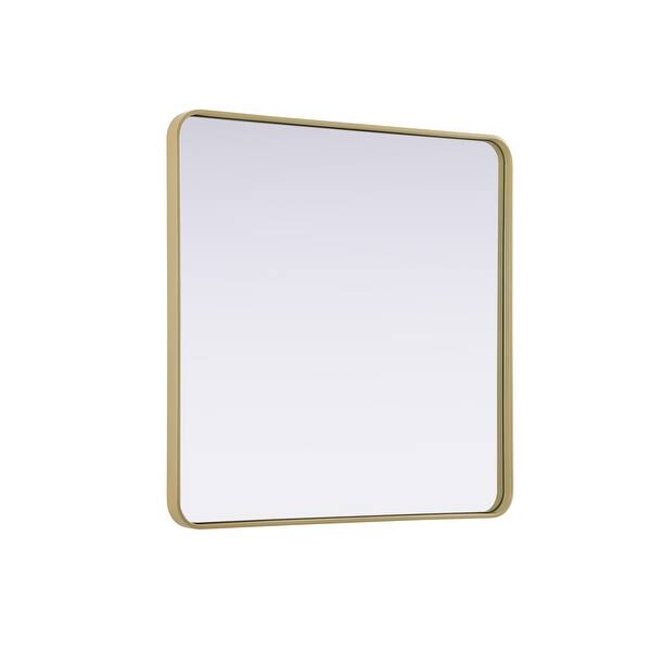 slide 2 of 11, Elegant Lighting MR8A3636 Remy 36" Rectangular Flat Medium Density Brass