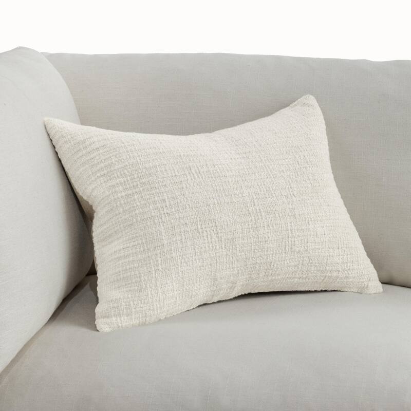 Villa by Classic Home Fable Linen Blend Throw Pillow - 14x20 - Ivory