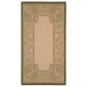 preview thumbnail 38 of 99, SAFAVIEH Courtyard Abaco Floral Border Indoor/ Outdoor Area Rug 2' x 3'7" - Natural/Olive