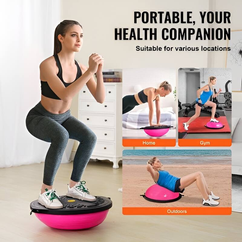 Balance Trainer Ball for Home Gym, 26" Stability Ball with Bands