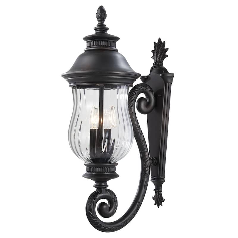 The Great Outdoors 3 Light 28" Height Outdoor Wall Sconce from the - Heritage