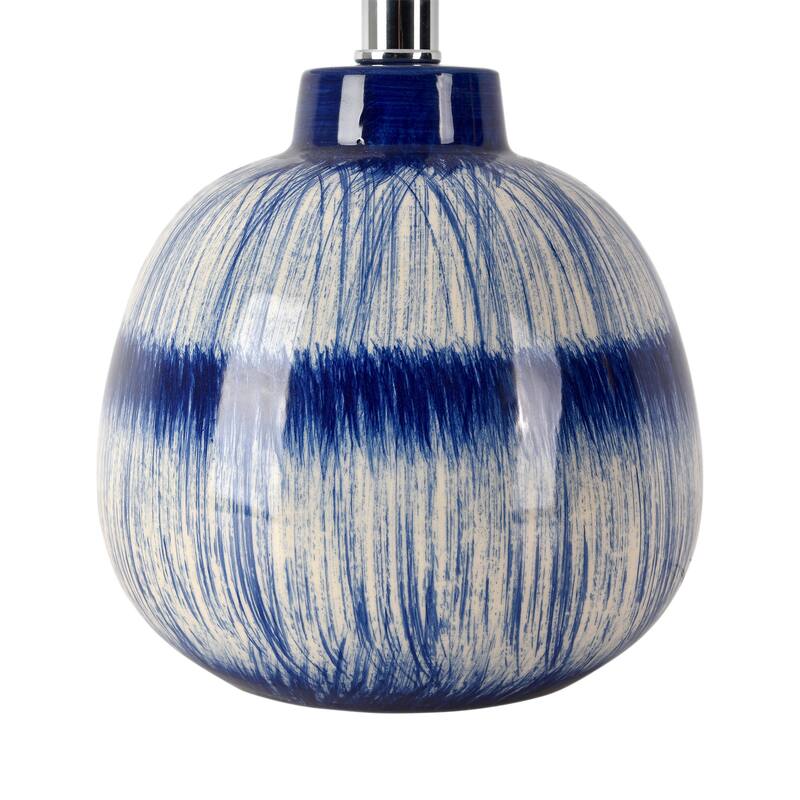 Pasargad Home Garcia Ceramic Navy & Ivory Table Lamp