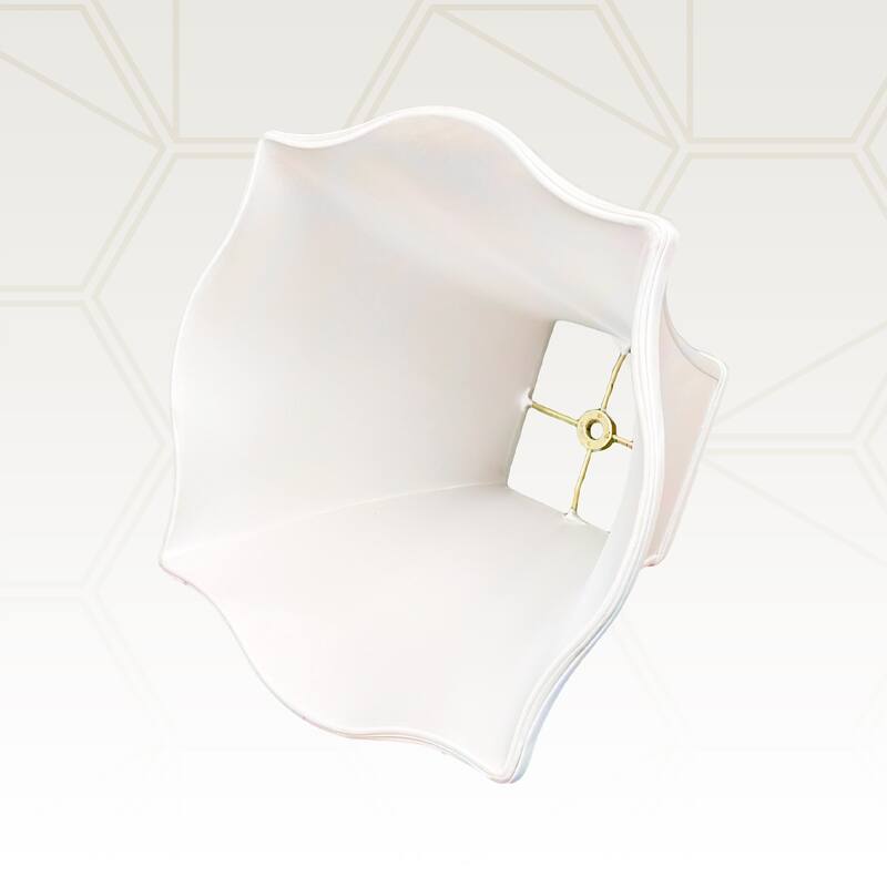Royal Designs Fancy Square Bell Basic Lamp Shade, White, 7x16x12.75