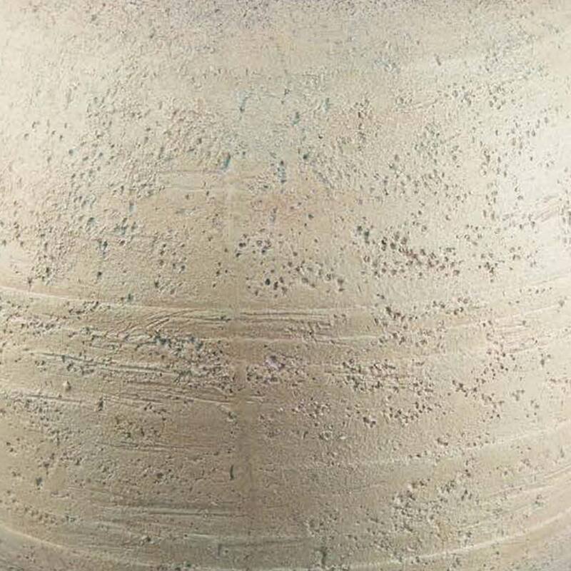 Kilu Decorative Vase, Rugged Texture, 14 Inch Metallic Gray Resin