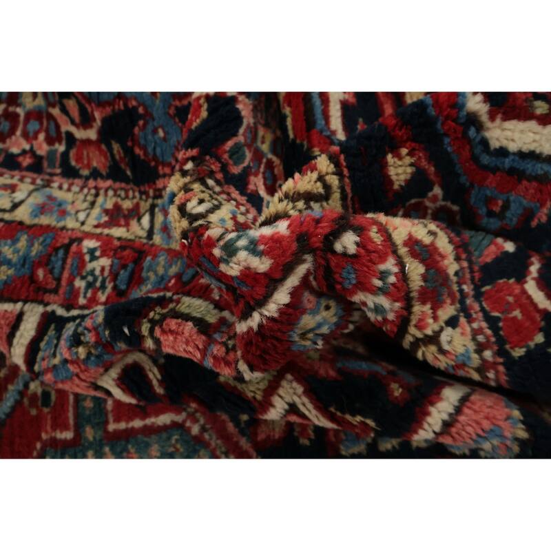 Hand Knotted Oriental 100% Wool Carpet Traditional Medallion Red Heriz (serapi) Area Rug - 13' 7'' X 10' 7''
