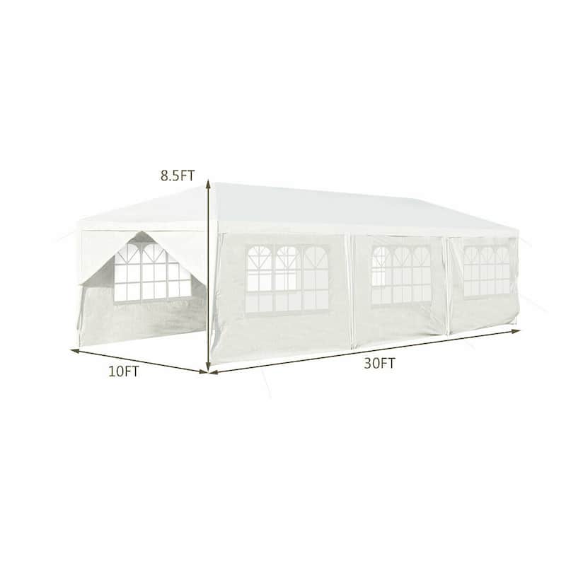 Gymax 10'x30' Outdoor Heavy-duty Gazebo Wedding Canopy Party Pavilion