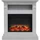 preview thumbnail 1 of 3, Hanover Drexel 34 In. Electric Fireplace w/ Enhanced Log Display and White Mantel