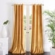 preview thumbnail 4 of 13, SAFAVIEH Creslia Window Curtain Grommet Panel Treatment 52" W x 84" L - Gold