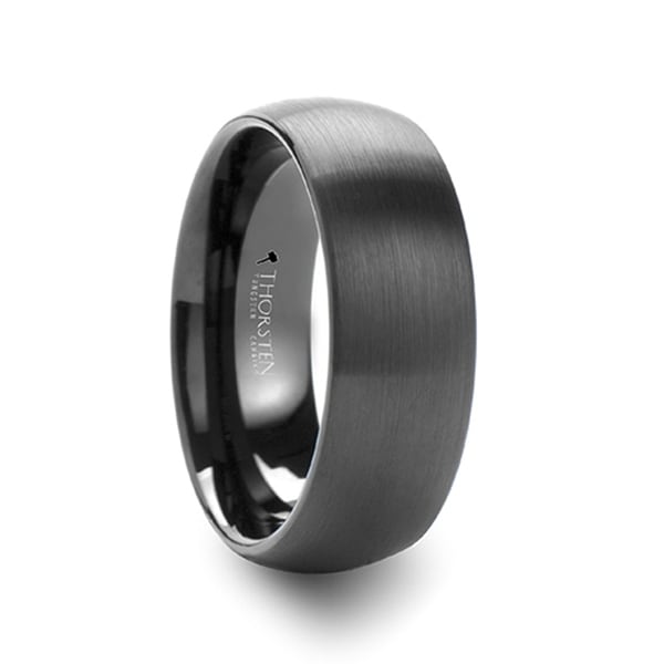 Thorsten RAIDER | Mens Tungsten Ring | Plain Black Domed ... (600 x 600 Pixel)