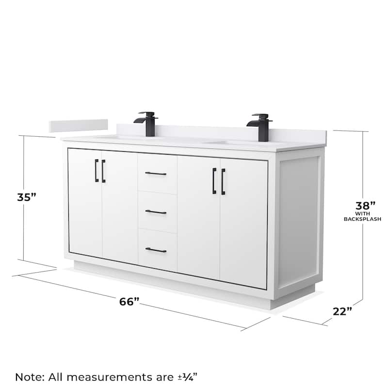 Wyndham Collection WCF1111-66D-VCA-M58 Icon 66" Free Standing Double