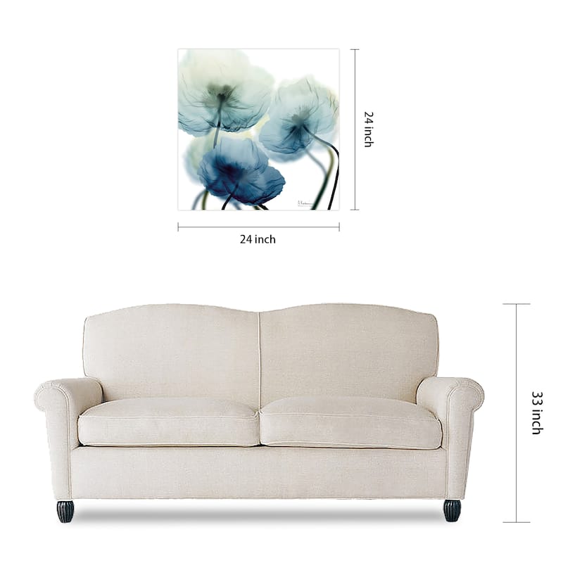"Unfocused Beuaty 1" Frameless Free Floating Tempered Glass Panel Graphic Wall Art