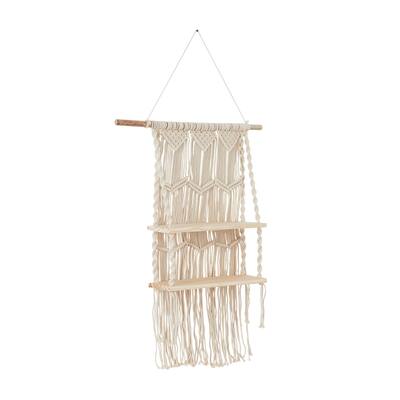 Wood Bohemian Wall Shelf - 25 x 6 x 49