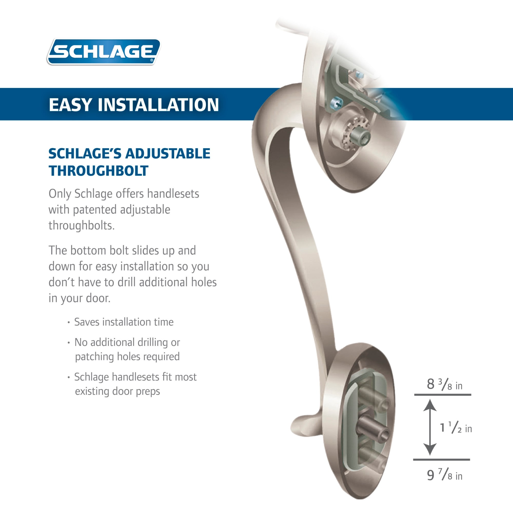 Shop Schlage F600 Cen Lat Century Complete House Door Hardware
