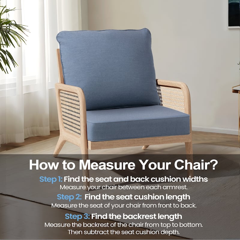 24 x 24 x 5.5 in Outdoor Patio Seat Sunbrella Fabric Cushion Set