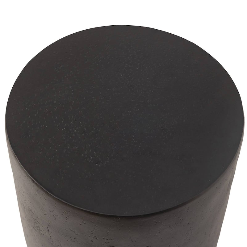 Ramble 14" Wide Round Side Table in Fiberstone Tapered Base Design End Table for Indoor and Outdoor