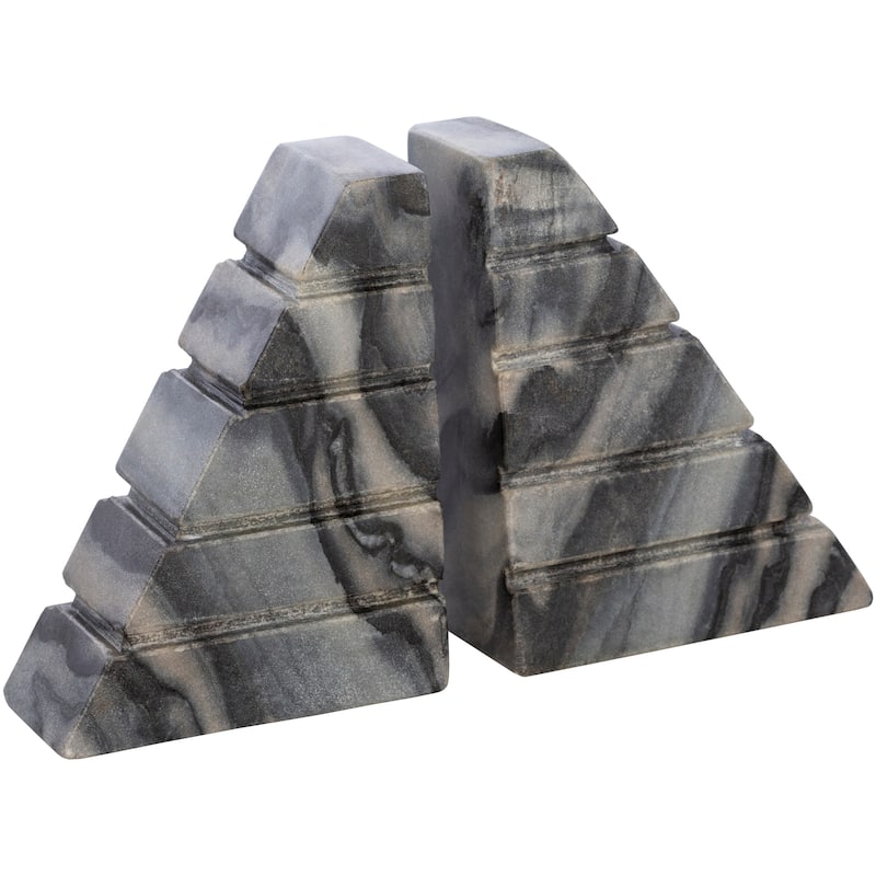 Artistic Weavers Metz Carved Modern Stone Book Ends (2 Pieces)