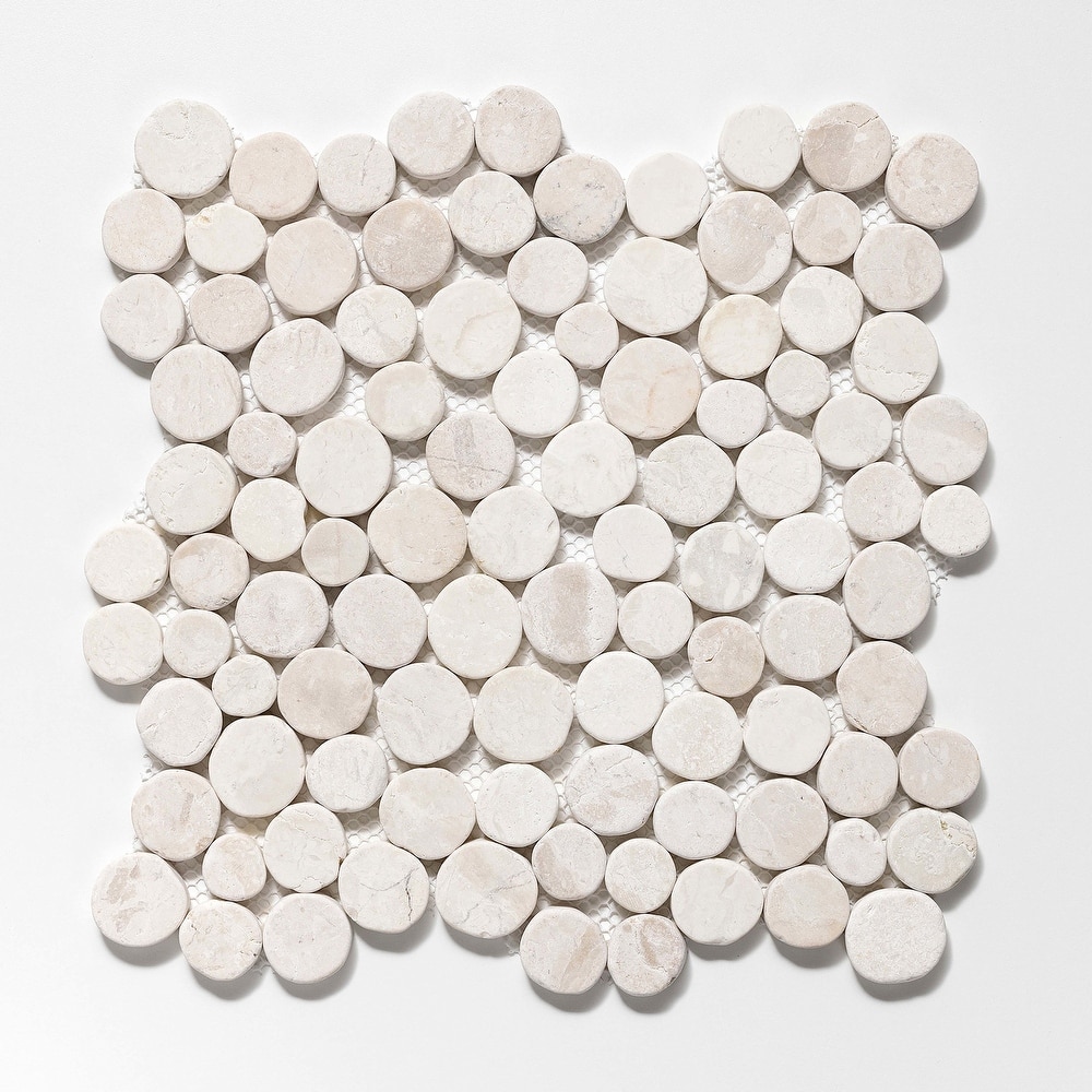 Cruz Bay Studio XD3R Penny Rounds - 11" x 11" Pebble and Rock Floor