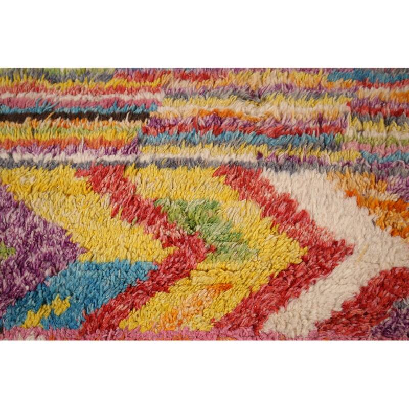 Colorful Moroccan Oriental Large Area Rug Handmade Wool Carpet - 9'4" x 14'5"