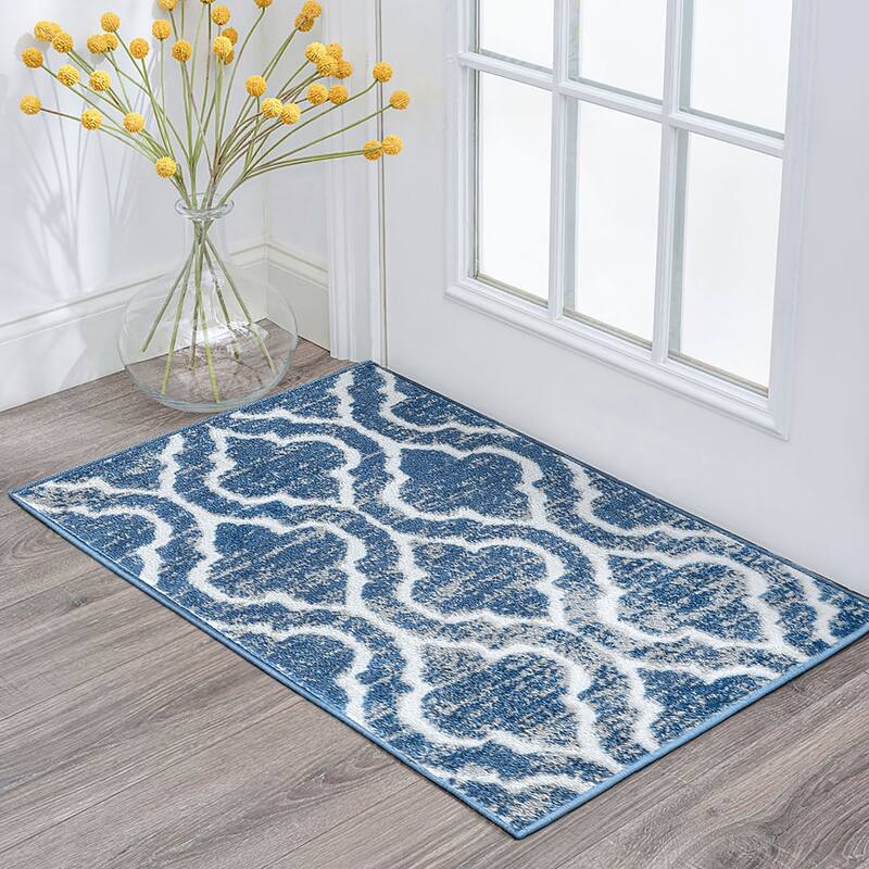 Wyman Farmhouse Geometric Indoor Area Rug