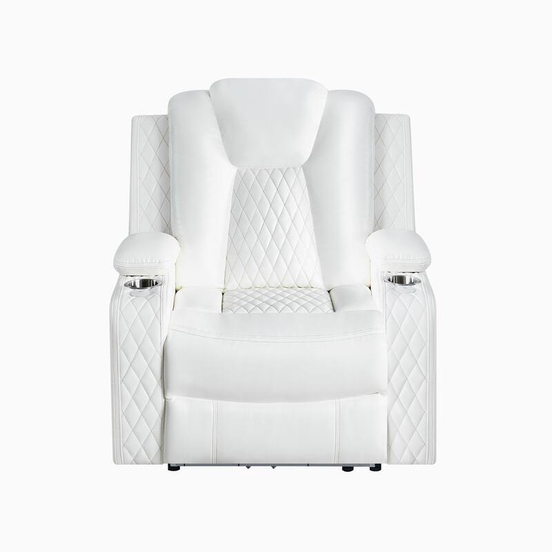 Deluxe Theater-Style Reclining Sofa Set with Power Recline, LED Lights, Wireless Charging and bluetooth Speaker