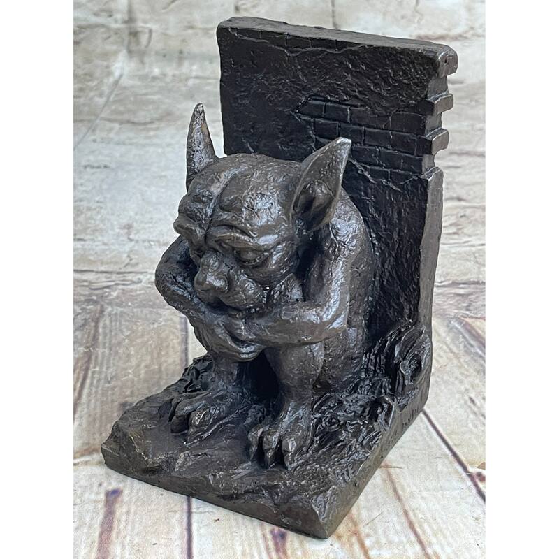 Gargoyles Bookends Book End Bronze Sculpture Statue Mythical Figurine Art Decor