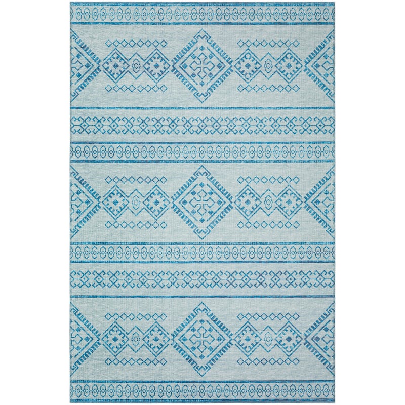 Indoor/ Outdoor Yuma Boho Washable Rug
