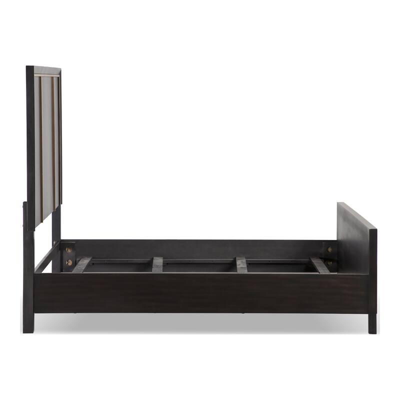 Furniture of America Nyx Modern 2-Piece Espresso Solid Wood Queen Panel Bedroom Set