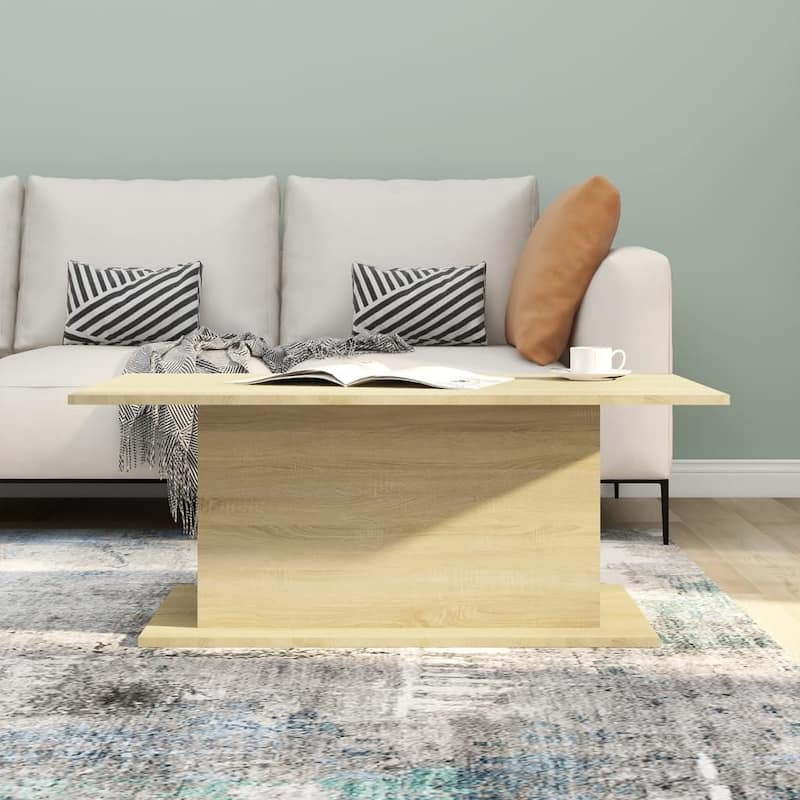 vidaXL Coffee Table Accent End Side Sofa Table for Living Room Engineered Wood - 40.2" x 21.9" x 15.7"