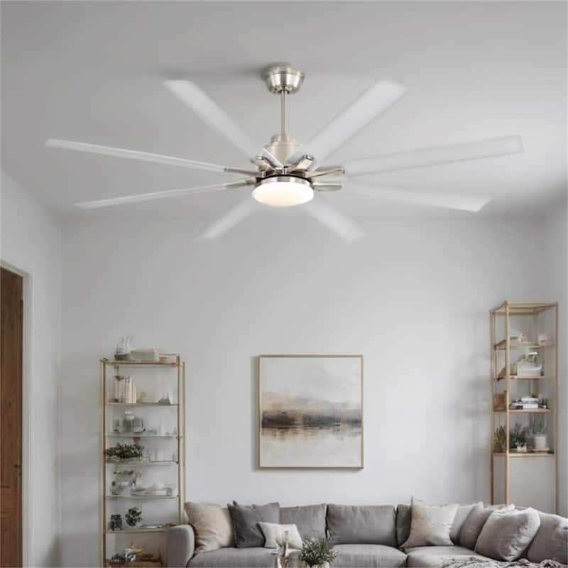 52" Smart Ceiling Fan Light with 6 Speed,8 ABS Blades,Voice Remote