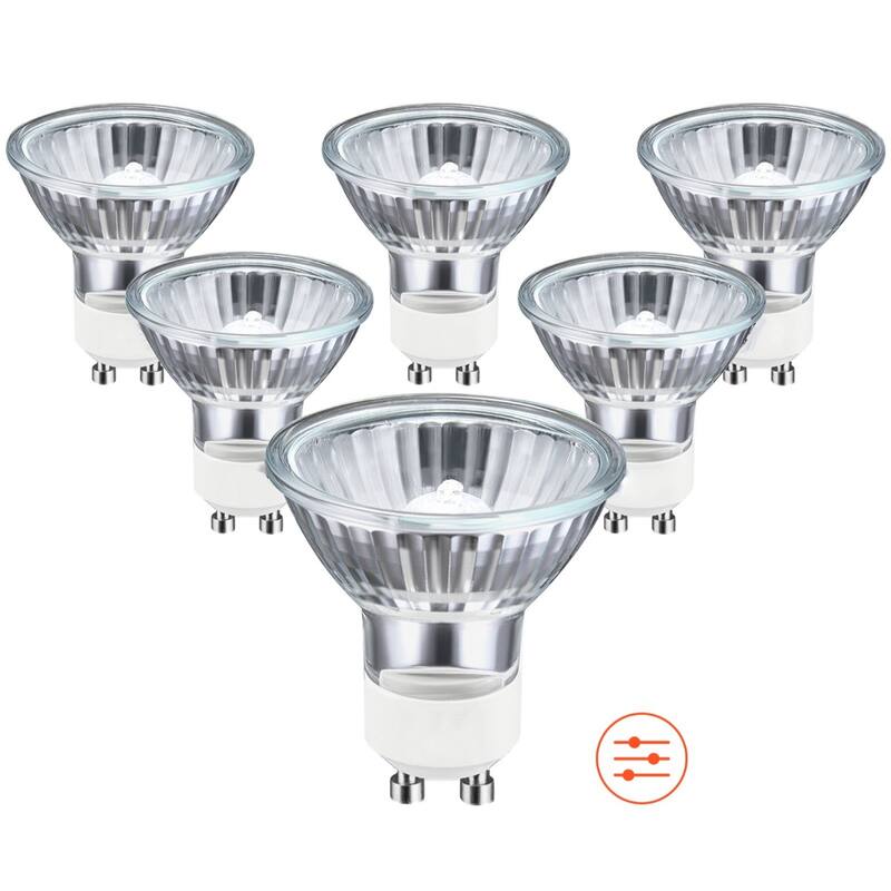 GU10 Halogen Light Bulb 50W 2800K 450LM CRI 99 Dimmable Spotlight for Track and Downlights - White - 1.97 x 1.97 x 2.20 in