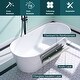preview thumbnail 9 of 28, Freestanding Acrylic Soaking Bathtub With Chrome Drain And Overflow Holes