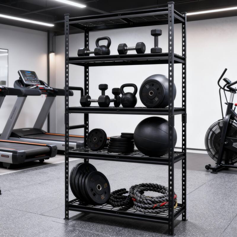 5-Tier Storage Shelves, Heavy-Duty Garage Shelving, Adjustable Shelving Unit, Steel Shelf, 250 lb Load,36"W x 18"D x 72"H