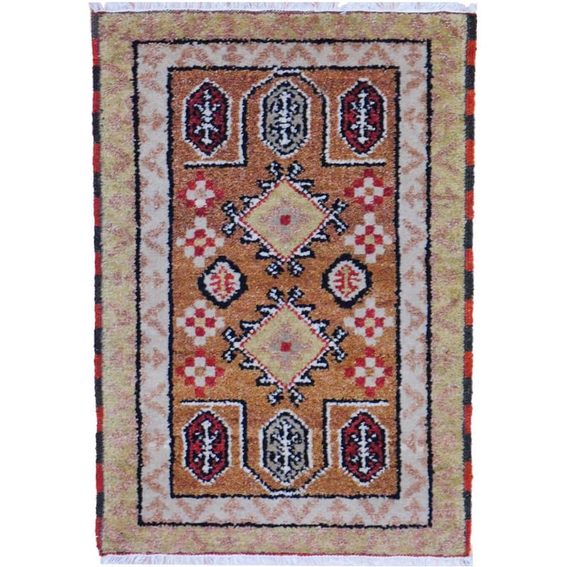 HERAT ORIENTAL Handmade Kazak Wool Rug - 2' x 3' - 2' x 3'
