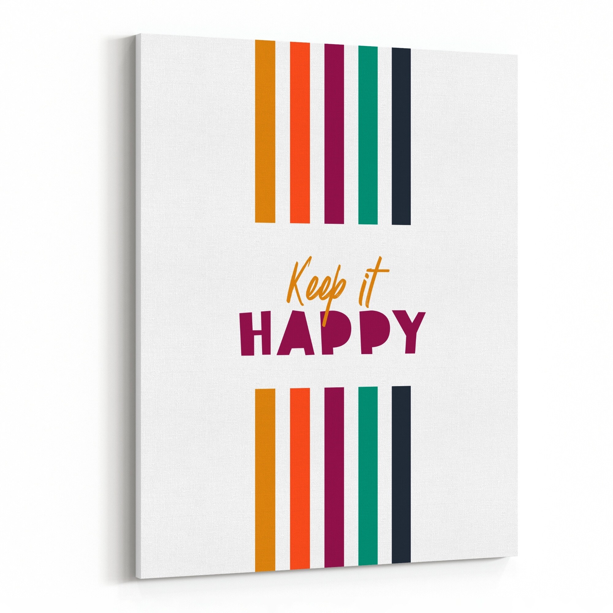 Shop Happiness Motivational Quotes Sayings Canvas Wall Art Print Overstock 31657390