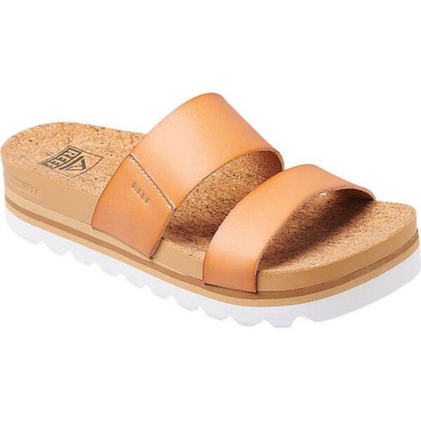Shop Reef Women S Cushion Vista Hi Slide Natural Vegan Leather Overstock 30386880