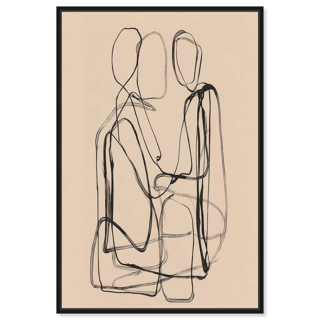 Embrace of Lines III Canvas by Art Remedy