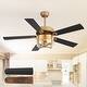preview thumbnail 41 of 56, 52" Reversible 5-Blade Caged Ceiling Fan with Light and Remote