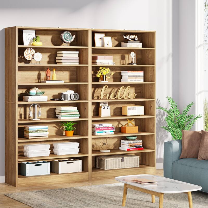 Large Bookcase, Open Display Shelf, Storage Cabinet Organizer Bookshelf for Living Room, Home Office, Library, Bedroom