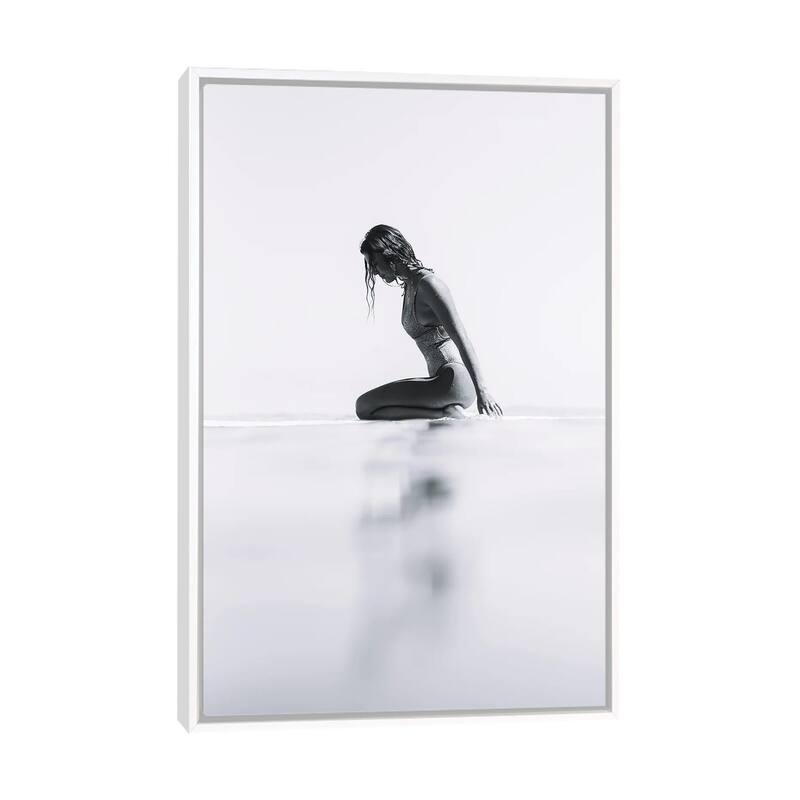 iCanvas "Surfer Girl" by Hannah Prewitt Framed - White - 40x26
