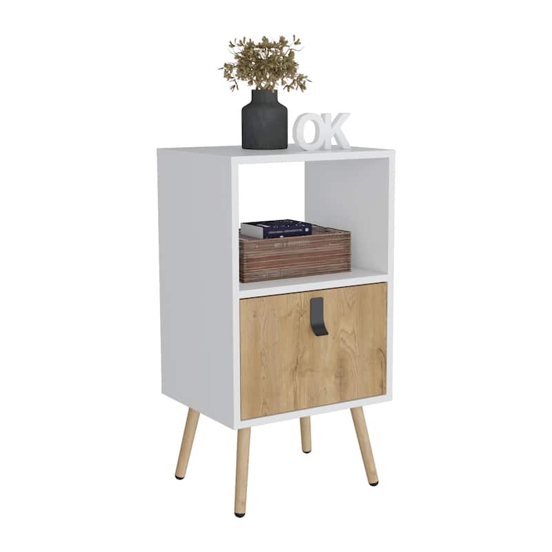 Tall Nightstand 29"H,with One Drawer and Functional Storage,Small Dresser for Bedroom,College Dorm,Dormitory