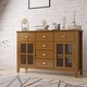 preview thumbnail 23 of 35, WYNDENHALL Stratford SOLID WOOD 54 inch Wide Transitional Sideboard Buffet Credenza - 54 inch Wide