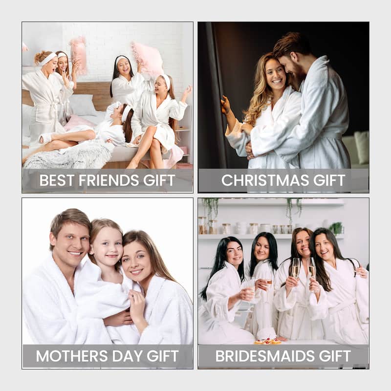 Superior Unisex Turkish Cotton Ultra-Soft Absorbent Long Bathrobe