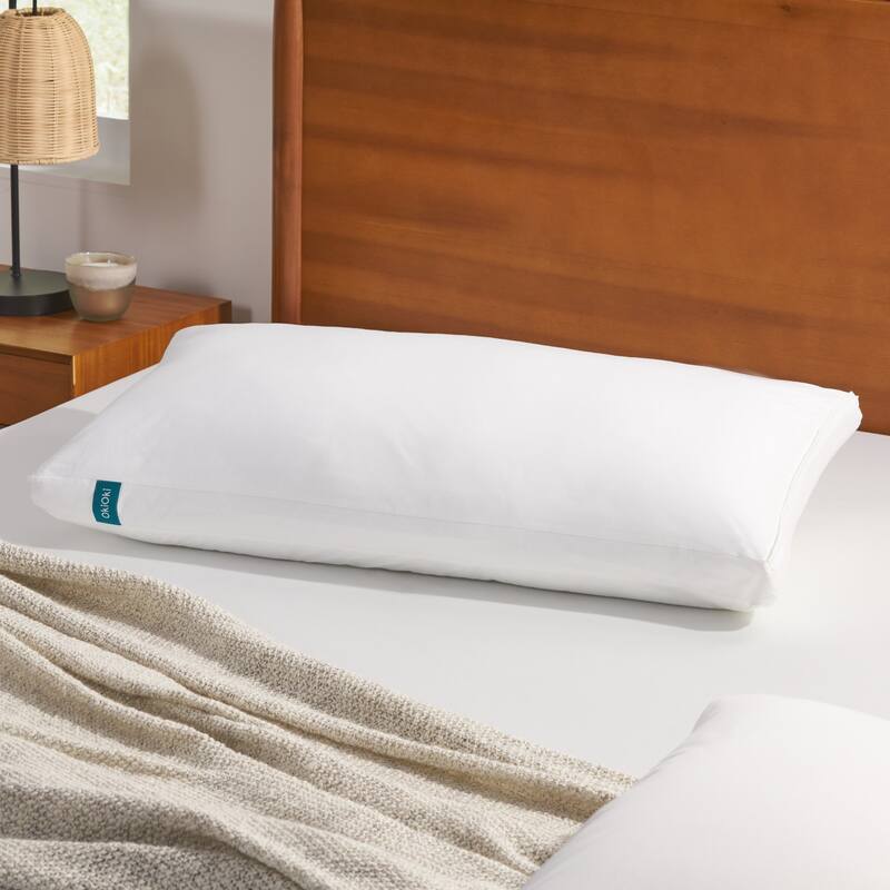 Christopher Knight Home - OkiOki Modern Down-Alternative Bed Pillow with Hypoallergenic Supportive Design - White - Single