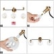 preview thumbnail 10 of 9, Modern 3-Light Black Gold Bathroom Vanity Light Fixture with Globe Glass - 24.5" L x 7.5" W x 8" H