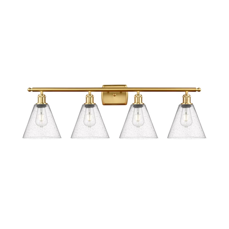 Innovations Lighting 516-4W-12-38 Berkshire Vanity Berkshire 4 Light - Satin Gold / Seedy