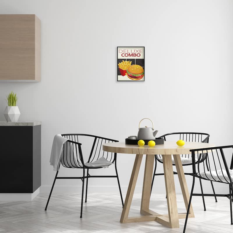 Stupell Deluxe Combo Fast Food Framed Giclee Art Design By Kim Allen