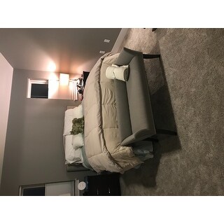 Madison Park Antonio Grey Upholstered Rectangle Accent Bench