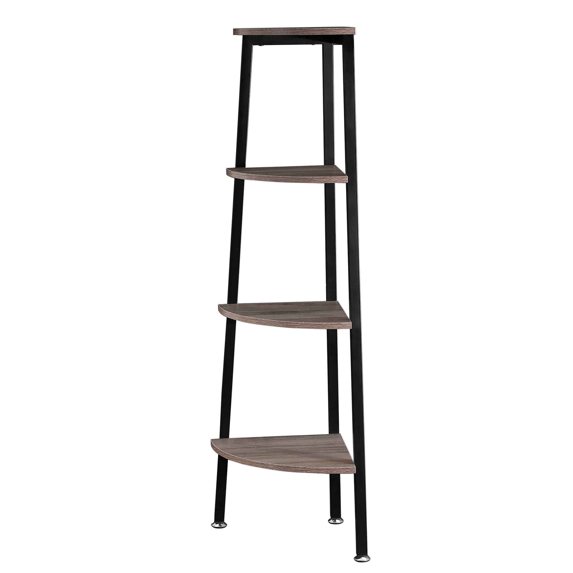 Ledel Industrial Rustic 4Tier Storage Corner Ladder Shelf Bookshelf On Sale Bed Bath