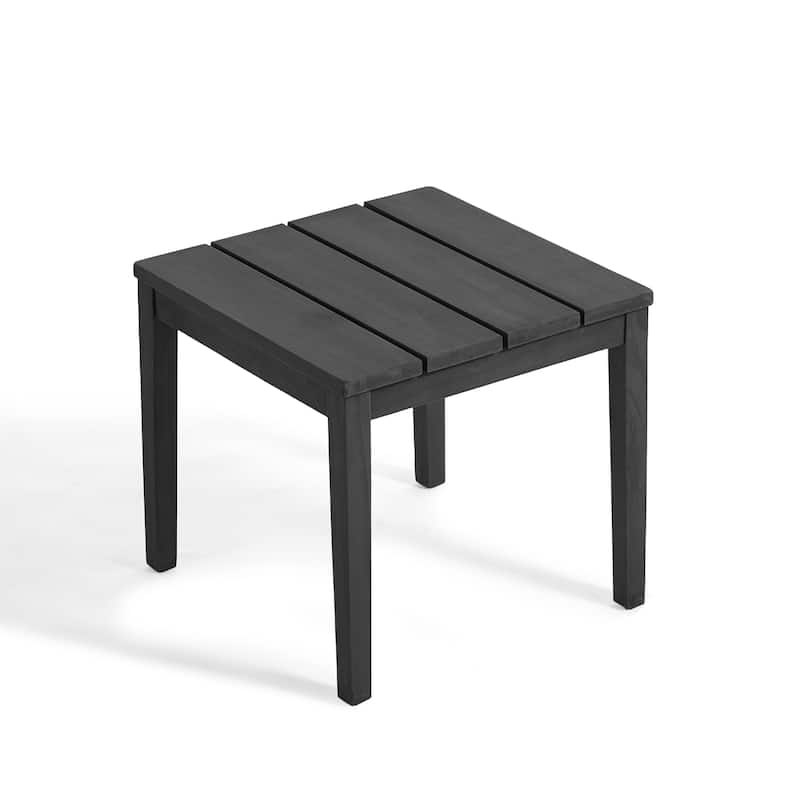 Uixe 3-piece Teak Solid Wood Outdoor Arm Chairs with Side Table Set